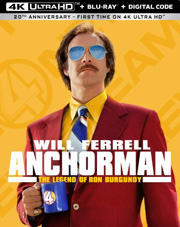 Anchorman: The Legend of Ron Burgundy 4K 2004 poster