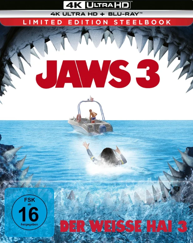 Jaws 3-D 4K 1983 poster